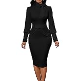 IbuduSexy Church Dresses for Women 2026 Elegant Bow tie lace Button Sleeve