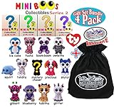 TY Mini Boos Hand Painted Collectible Figurines Series 2 Blind Box Gift Set Party Bundle with Bonus Matty's Toy Stop Storage Bag - 4 Pack (Asst.)