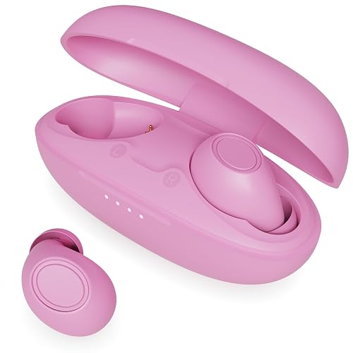 MAJORITY Biodegradable Wireless Earbuds, Bluetooth Earphones 5.3, 30H Playtime | Eco-Friendly Ear Buds With Fast Charging Case, Stereo Sound, Built-In Mic | In-Ear Headphones, Tru Bio | Pink