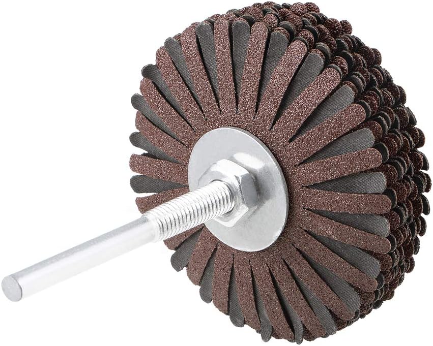 sourcing map Abrasive Cloth Flap Wheel Sanding Star 1/4-Inch Shank for Woodworking Root Carving Furniture Polishing 120 Grit