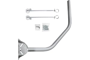 SatelliteSale Under Eave Mount 2" O.D. Heavy Duty Weather Resistant Satellite Dish Mounting Mast for Secure Antenna Installat