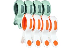 ZACOOL Beach Towel Clips for Beach Chair Towel Holder for Beach Chair Pool Chair on Cruise-Jumbo Size,Plastic Strong Beach Chair Clips to Keep Your Towel from Blowing Away,Heavy Duty and in Bright Colors