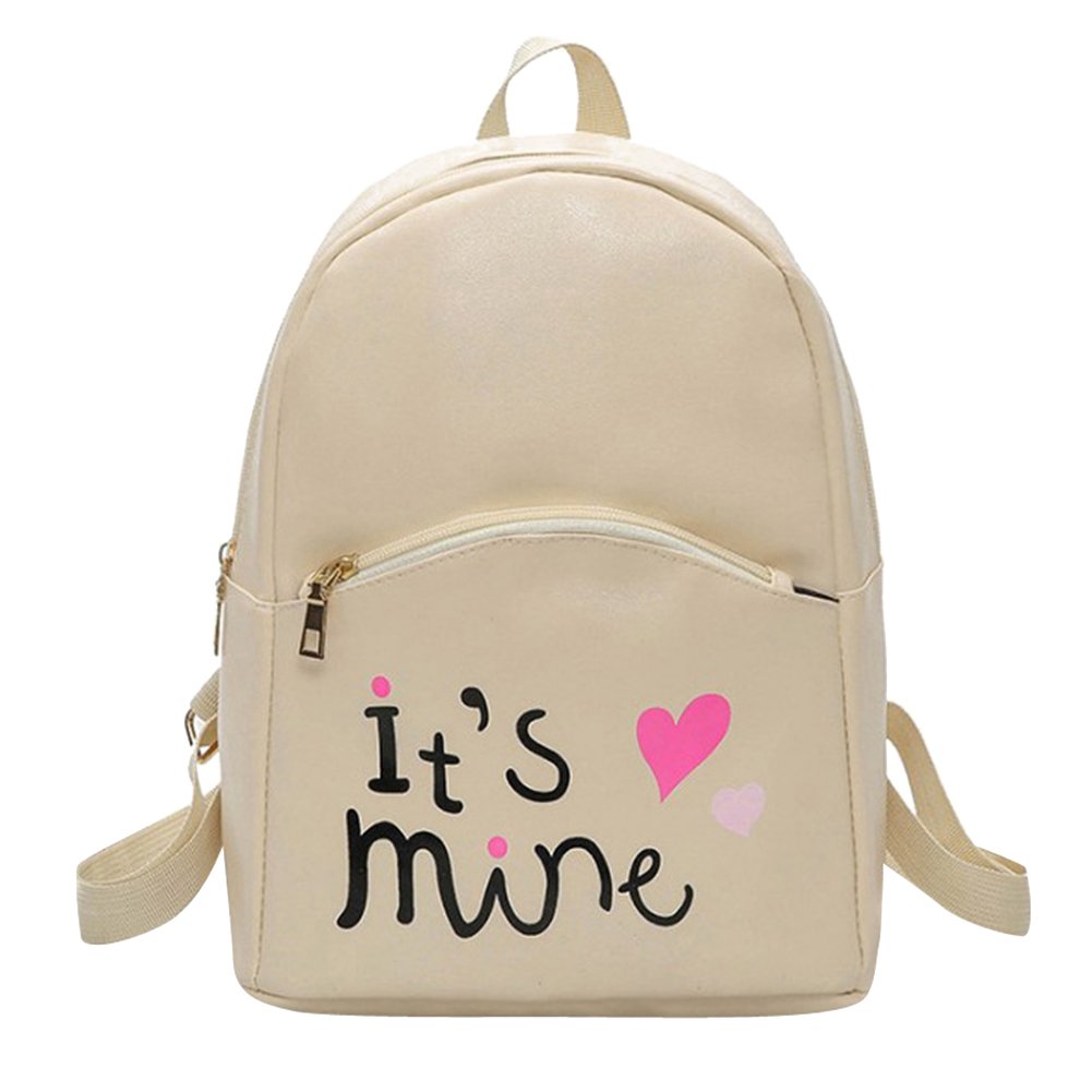 zibuyu preppy chic women pu leather mini backpack letter printed school bag