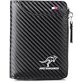 JIANK Reshline Men’S Rfid Blocking Wallet,Men Zipper Wallet,Medium Size Wallets,Credit Card Holder For Men (Carbon F-BLACK)