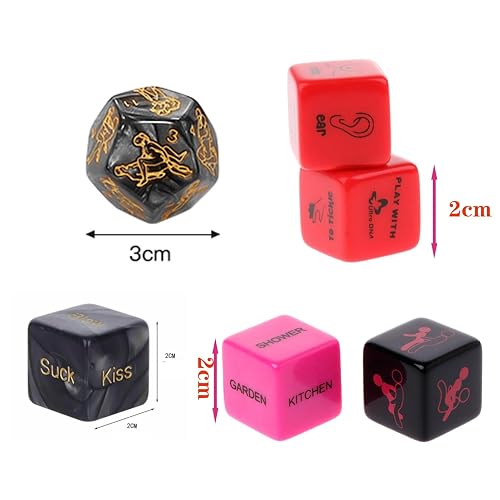 Sex Dice For Couples - Romantic Date Night Game, Steel Engraved Dice, Fun Gifts For Boyfriend, Girlfriend, Husband, Wife
