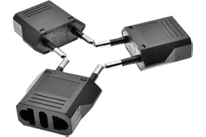 Europe Travel Plug Adapter | Conversion Plug International Travel C Type Converter US to Europe Travel Plug Adapter 3 Pcs, Eu