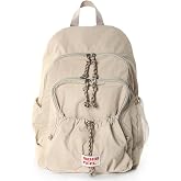 MASMARULEZ 15.6-Inch Laptop Backpack, Work Commuter Daypack, Beige | 18L storage; zippered main/front pockets; adjustable carry for adult office use, business travel, airport carry, short trips