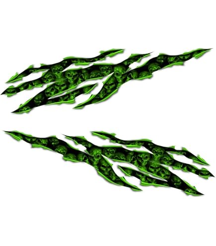 Juego De 2 Calcomanías Personalizadas Para Motos De Nieve Arctic Cat — Verdes, Tamaño 22 X 3 Pulgadas