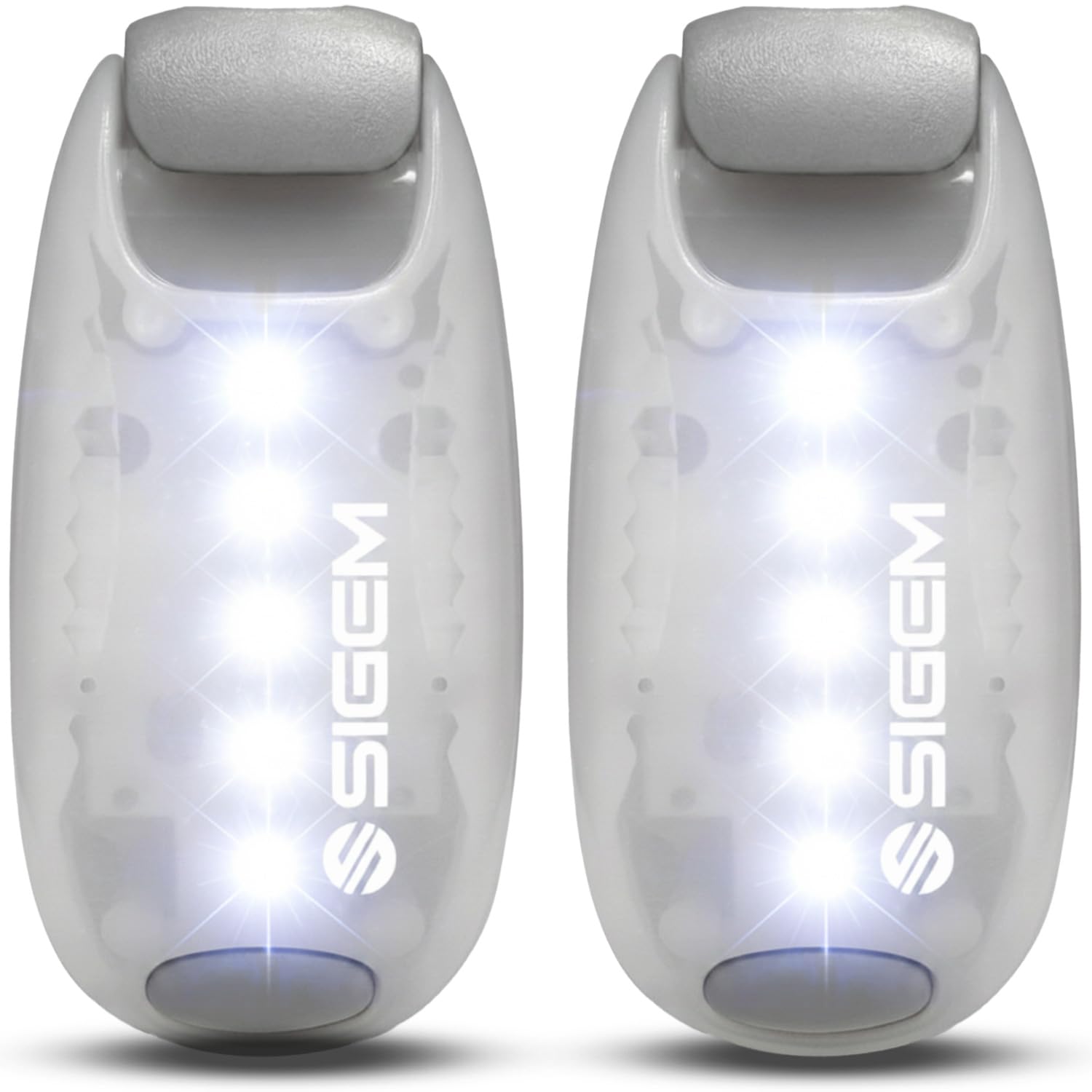 SIGEM LED Safety Lights (2 Pack) + Extra Bonus Items, Clip on Flashing Strobe Light, High Visibility for Running Jogging Walking Cycling for Kids Dogs Bicycle Helmet Bike Tail light