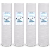 Geekpure Whole House String Wound PP Sediment Replacement Filter Cartridge-4.5" x 20"-5 Micron- Pack of 4