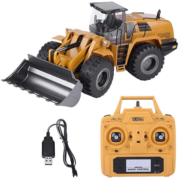Dilwe Remote Control Bulldozer RC Engineering Vehicle Toy, 2.4G 114 RC