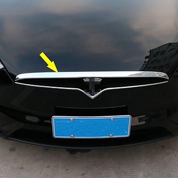 Rqing For Tesla Model X 2016 2017 2018 2019 Chrome Front Hood Bonnet Cover Trim Abs