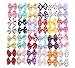 YAKA 50Pcs/25Paris Cute Puppy Dog Hair Bows with Clips Bows Bowknot Dog Topknot 2.24inch Bows Cute Dog Pet Hair Clips Cute Dog Hair Bows Handmade Hair Accessories Bow Pet Grooming Products (Style 1)