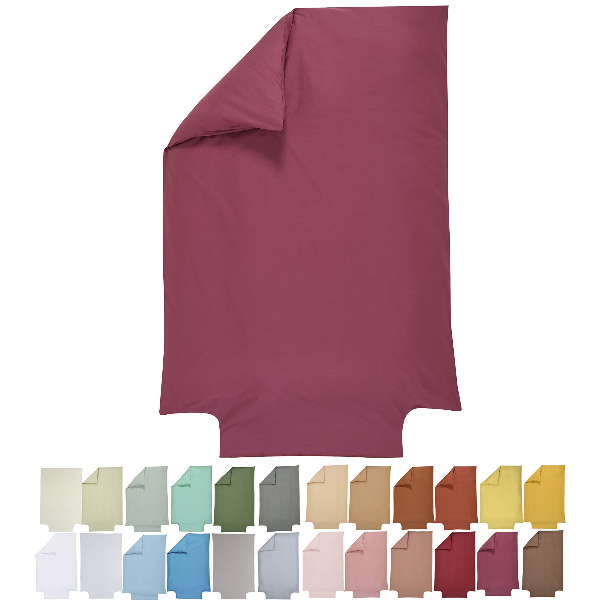 P'Tit Basile - baby duvet cover - 100x140 cm - organic Cotton - burgundy