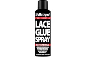 BELLATIQUE Lace Glue Spray (6.76 oz) - Extreme Hold. Edges Appear Natural, Humidity Resistant, Sweat Resistant, All Day Hold, Quick Drying, Flake Free, Easily Removed, Quick & Easy.
