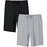 Latuza Women's Knee Length Pajama Shorts Cotton Knit Bermuda Sleep Shorts