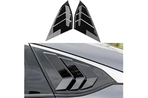 BOYUER Racing Style Rear Side Window Louvers, Sport Style Scoop Louvers Cover Blinds for Honda Accord 2022 2021 2020 2019 2018 Cool Exterior Decoration-Bright black