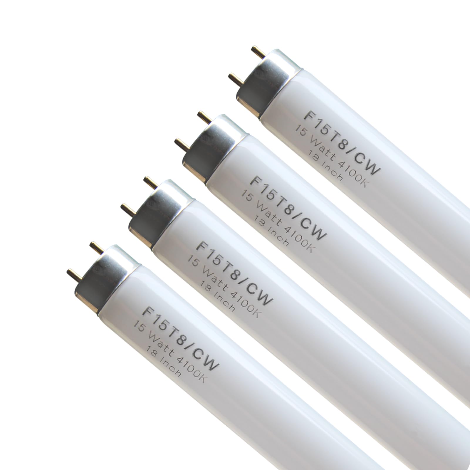 Photo 1 of 18" F15T8/CW RV Fluorescent Light Bulb,T8 15 Watt Cool White Tube,Replacement Bulb for Philips Alto ECO GE Staco Light Fixture,G13 Bi-Pin Base,4100K (4PACK)