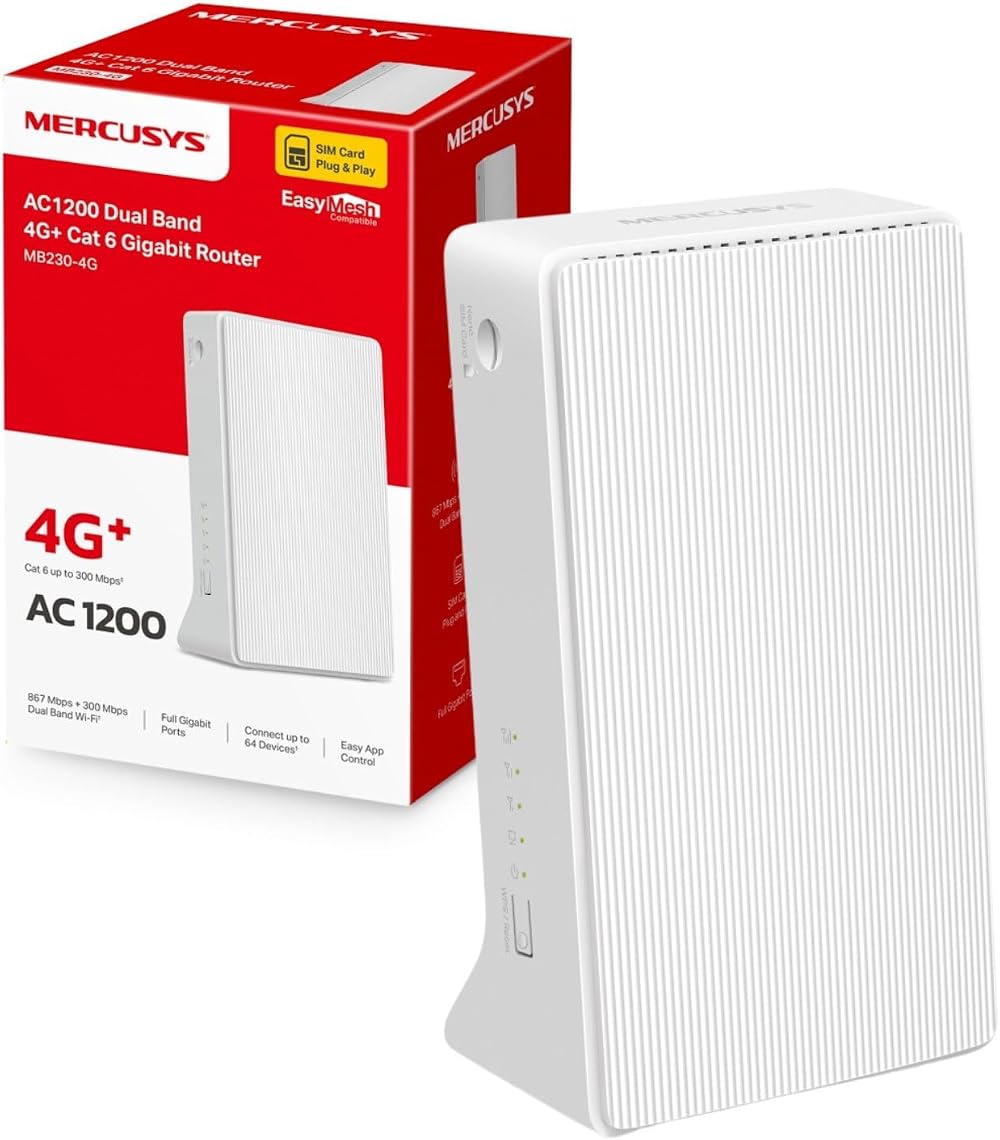 MERCUSYS MB230-4G AC1200 WiFi Router SIM Card Unlocked Dual Band 4G+