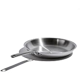 Heritage Steel Eater Series 12 Inch Frying Pan | Made in USA | 5-Ply Fully Clad Stainless Steel | Stay Cool Handle Design | I