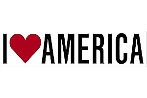 I MAKE DECALS I Love America, I Heart America, Bumper Sticker, Laptop, Decal, Label, 2" High X 8" Wide