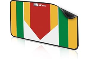 2F22E Extended Baseball Home Plate Mat with Color Highlights for Pitching and Hitting Practice,Rubber Home Plate Mat for Training