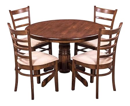 Royaloak Coco Dining Table Set with 4 Chairs (Walnut)