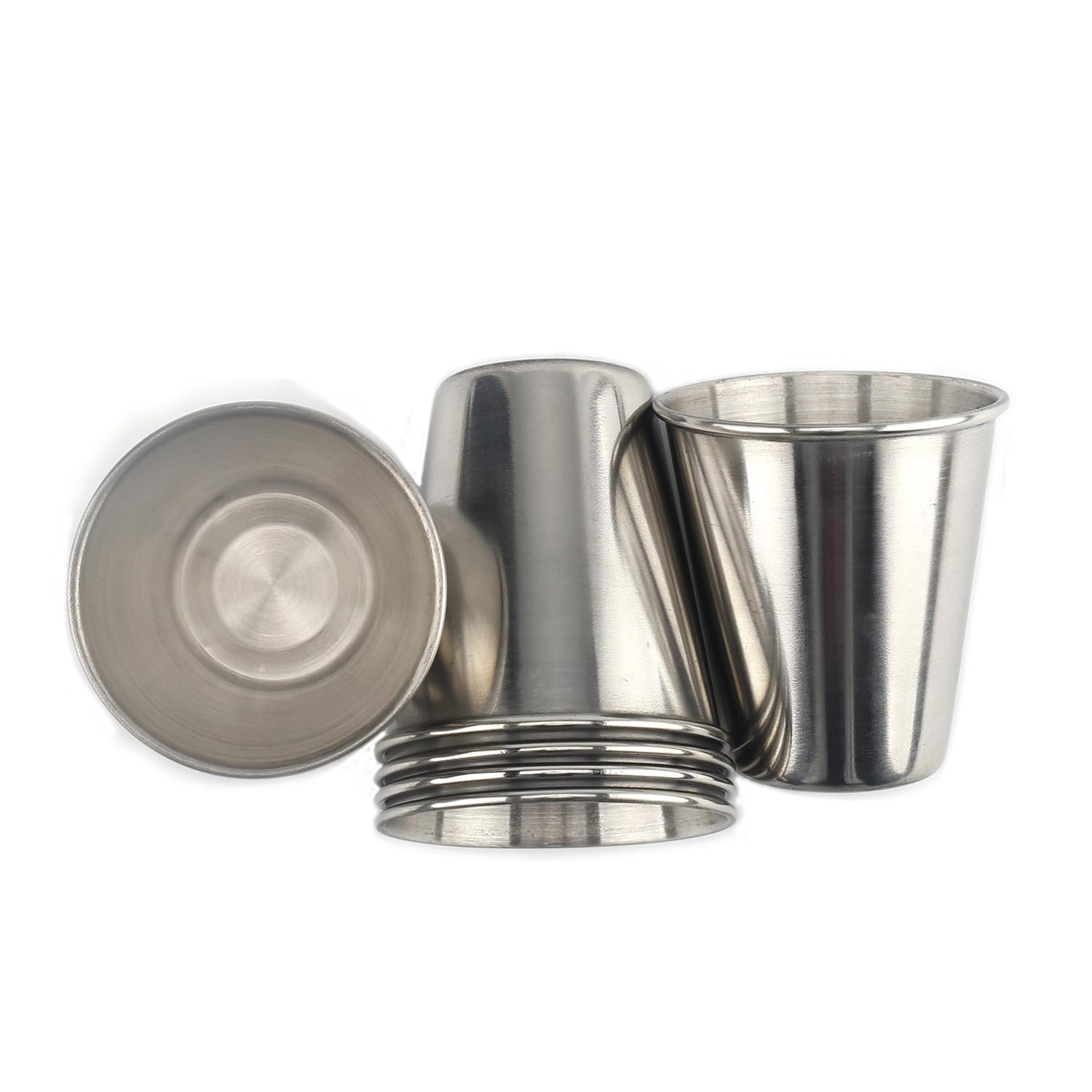 Photo 1 of ASUNFO 6 Pack 2 Oz Stainless Steel Shot Glasses Cups Mini Metal Espresso Beer for Mug Home Restaurant Tequila Liquor Party
