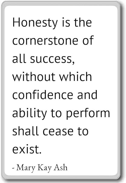 Amazon Co Jp 正直は すべての成功の基盤 Wit メアリーケイアッシュ引用冷蔵庫マグネット Mgnquo W ホーム キッチン