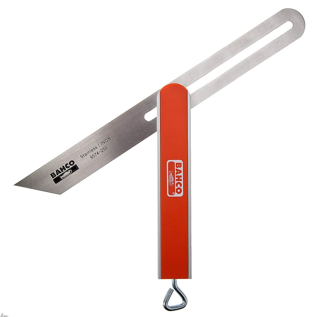 Bahco 9574-250 250MM Bevel with Locking END, Silver/Orange