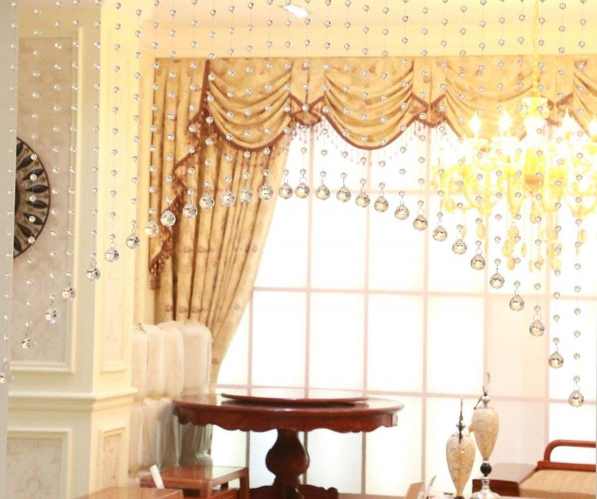 Buy Np Acrylic Crystal Bead And Glass Drops Arch Shape Transparent