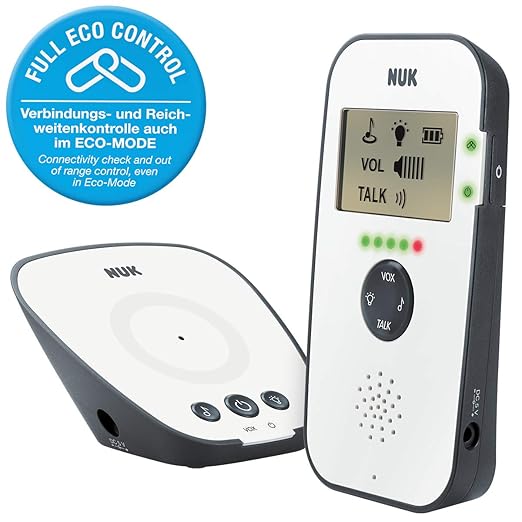 NUK Babyphone 530D Eco Control Audio Display, digitales Babyphone mit Display, frei von hochfrequenter Strahlung im Eco-Mode