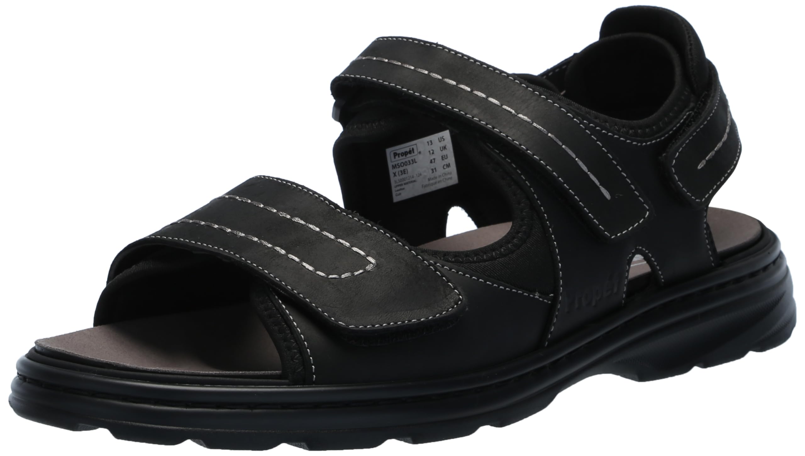 Propét Men’s Hudson Black 8.5 XX-Wide US
