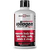 HEALTH DIRECT AminoSculpt Sugar-Free Collagen Supplement - High Potency Medical-Grade Protein for Hair, Skin, Nails & Joints, Grass-Fed, Non-GMO, Liquid Collagen - Tart Cherry - 30 Fl Oz