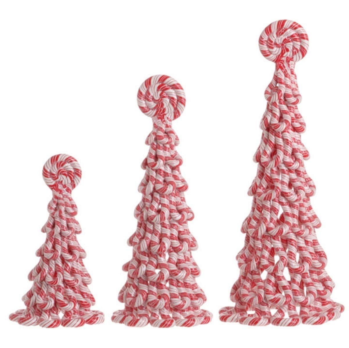 Photo 1 of RAZ Imports Peppermint Candy Cane Christmas Tree Decoration, Set of 3