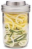 Jarware 3 in 1 Mason Jar Spiralizer, Wide Mouth, Stainless Steel