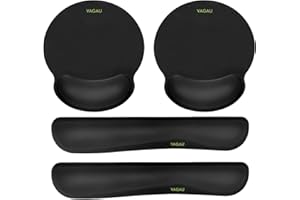 VAGAU Comfy Mee Premium Memory Foam Keyboard and Mouse Wrist Rest Pads Set- for Comfortable Typing &Wrist Pain Relief (Pack of 2)