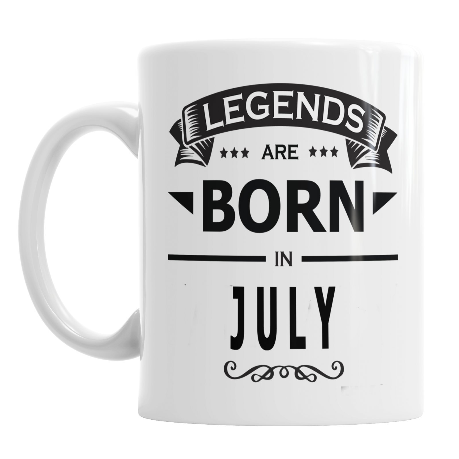 Legends are Born in July Birthday Christmas Valentine Ceramic Novelty Mug