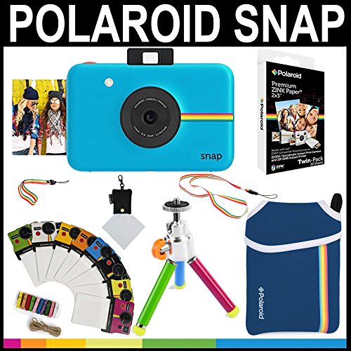 UPC 840102154849, Polaroid Snap Instant Camera (Blue) + 2x3 Zink Paper (20 Pack) + Neoprene Pouch + Photo Frames + Accessory Bundle