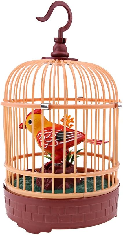 おもちゃ 電動鳥 バッテリー操作 鳥かご 鳥おもちゃ ロボット 子ども向けフィギュア おもちゃ Amazon