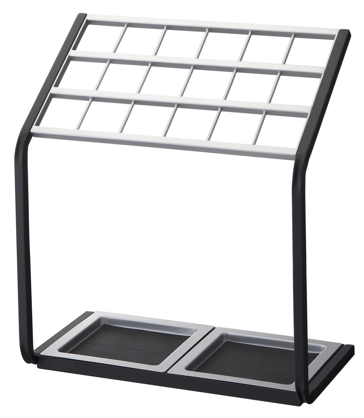 Yamazaki 6295 UMBRELLA Umbrella Stand with 18 Slots, Steel, Minimalist, 45 x 24 x 50 cm