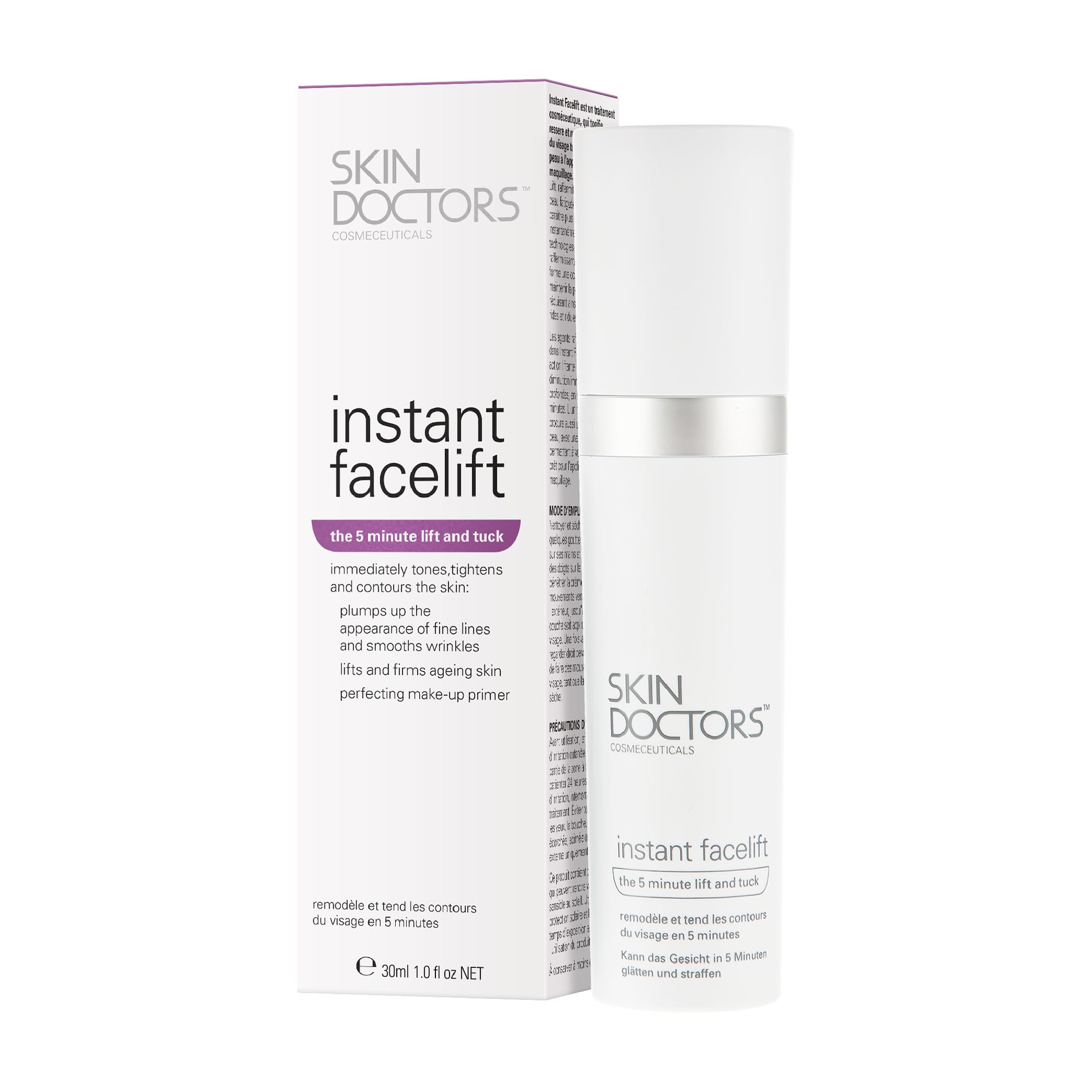 Skin Doctors Instant Facelift Serum | Matte Finish Make-up Primer | Smooths Fine Lines & Wrinkles | Tones & Lifts Skin | 30ml