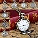 Mens Quartz Watch,Hotkey Men's Vintage Bronze Tone Spider Web Design Chain Pendant Analog Casual Fashion Pocket Watch U1 (F)