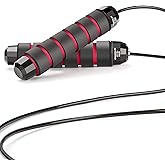 DEGOL Skipping Rope with Ball Bearings Rapid Speed Adjustable Jump Rope Cable and 6” Memory Foam Handles Ideal for Aerobic Ex