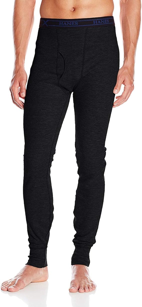 Hanes Men's Big Ultimate XTemp Thermal Pant, Black, Small at Amazon