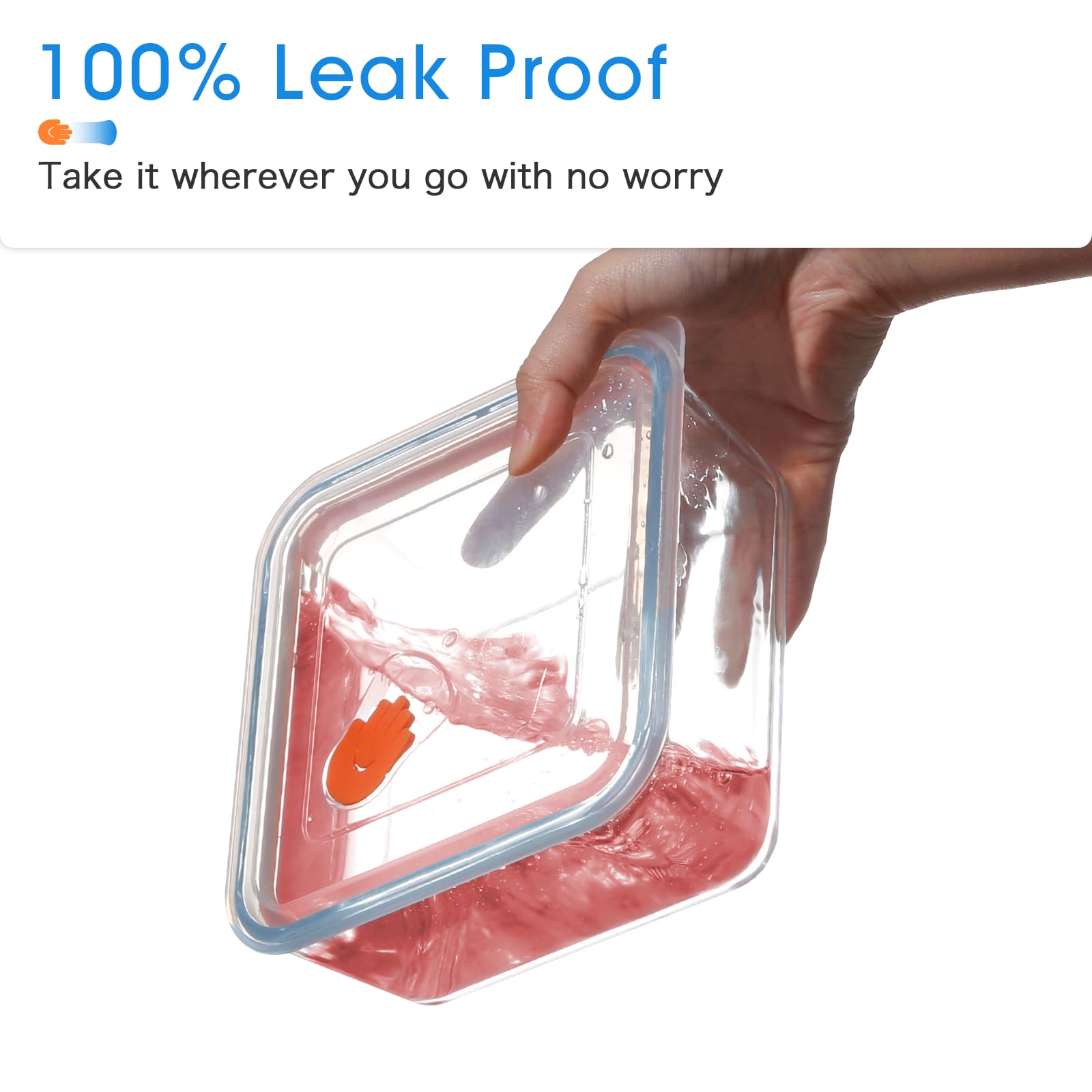 NUTRIUPS 2.6QT Square Glass Baking Dish with Lid, 8×8 inches Deep Square Baking Dish with Lid, Glass Baking Dishes for Oven