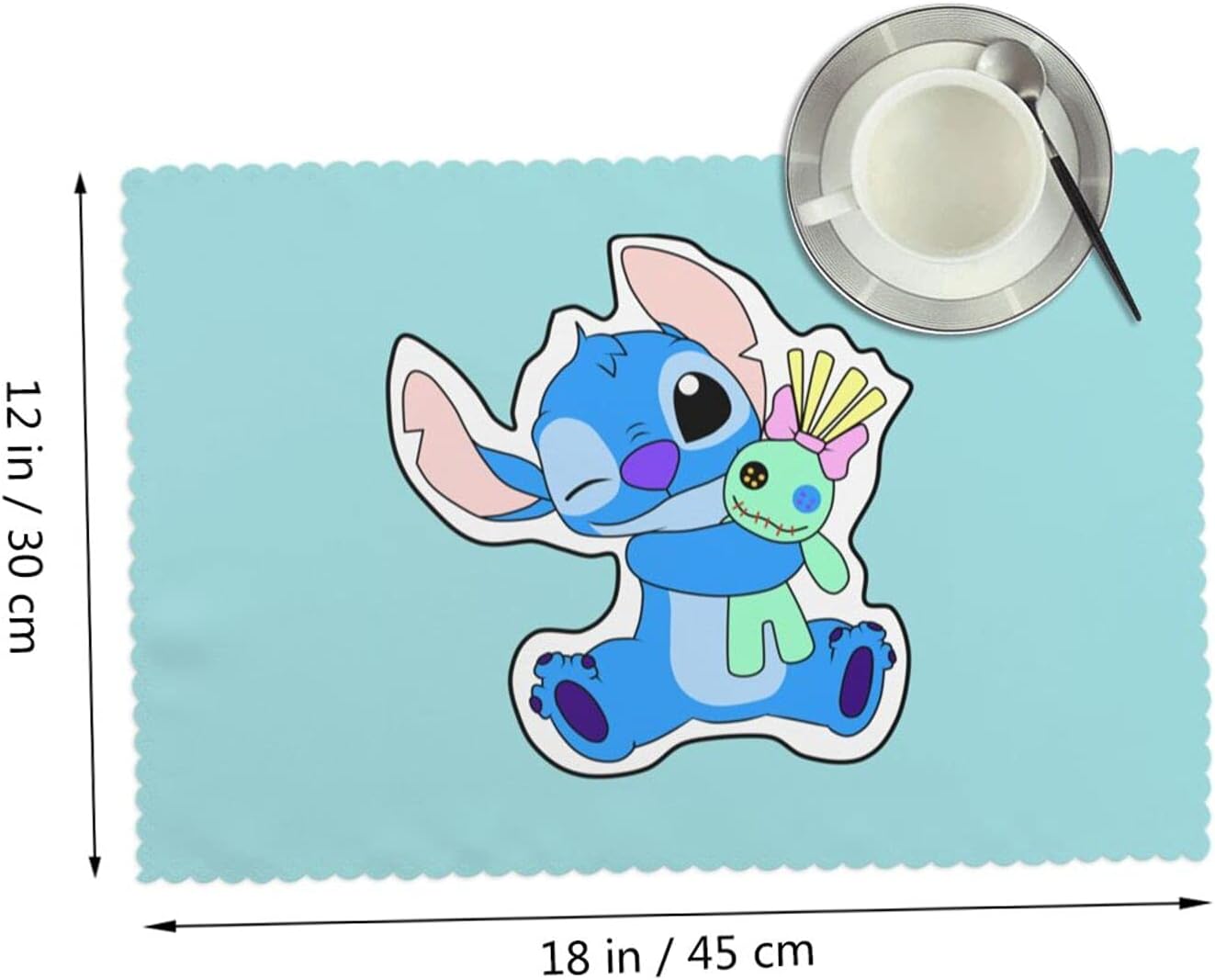 Amazon スティッチと人形の壁紙 ランチョンマット ４枚セット 家庭レストラン用 食卓飾り 滑り止め 断熱 おしゃれ かわいい お手入れ簡単 プレース マット ランチョンマット オンライン通販