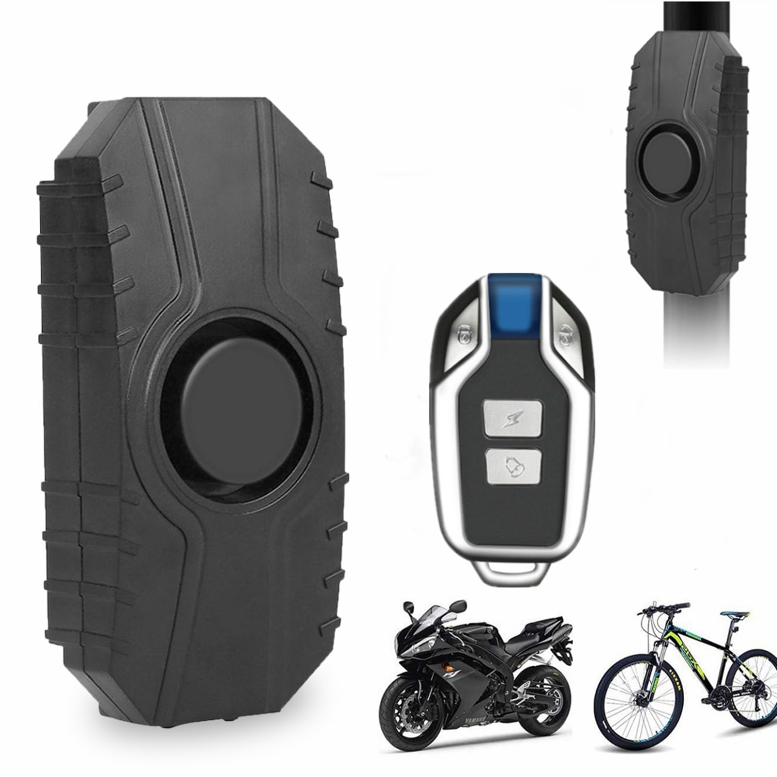 MIOLOE Motorcycle Alarm System, Anti-Theft Bicycle Alarm 113 dB Loud Vibration Sensing Wireless Anti-Theft Vehicle Security Alarm System with Remote Control for Bicycle, Motorcycle, Scooter