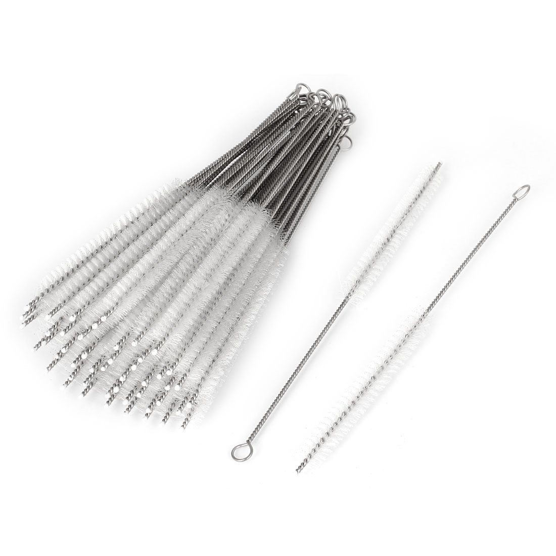 sourcingmap 10mm Dia Nylon Twisted Handle Test Tube Pipe Cleaning Brushes 50pcs