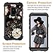 LONTECT Compatible Galaxy S9 Case Floral 3 in 1 Heavy Duty Hybrid Sturdy High Impact Shockproof Protective Cover Case for Samsung Galaxy S9 - Flower/Black